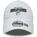 9twenty-washed-distress-verstellbare-weisse-curved-cap-der-miami-dolphins-nfl-von-new-era