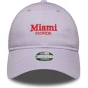 verstellbare-violette-trucker-kappe-fur-damen-9twenty-city-miami-stadte-und-strande-von-new-era