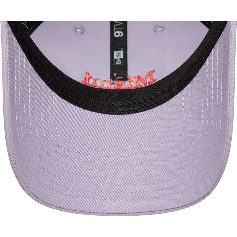verstellbare-violette-trucker-kappe-fur-damen-9twenty-city-miami-stadte-und-strande-von-new-era