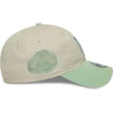 verstellbare-beige-grune-damenkappe-9twenty-world-series-cooperstown-los-angeles-dodgers-mlb-von-new-era