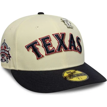 Beige und marineblaue gebogene Kappe 59FIFTY All Star Game Pin der Texas Rangers MLB von New Era