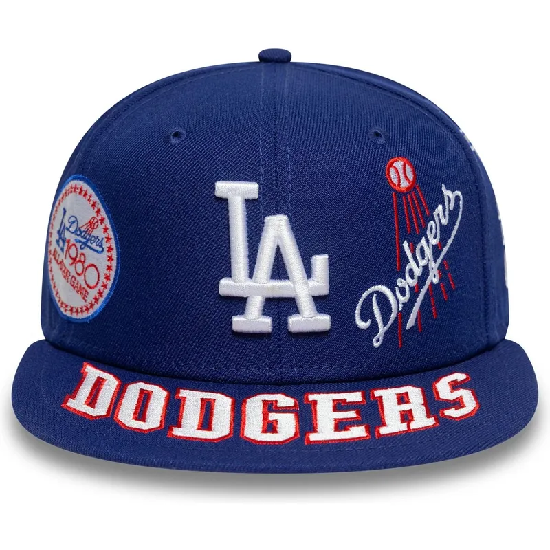 flache-blaue-angepasste-59fifty-all-over-kappe-der-los-angeles-dodgers-mlb-von-new-era