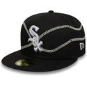 schwarze-eng-anliegende-59fifty-chain-wrap-kappe-der-chicago-white-sox-mlb-von-new-era