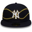 new-era-new-york-yankees-mlb-59fifty-chain-wrap-dunkelblaue-eng-anliegende-kappe