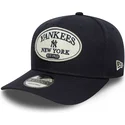 dunkelblaue-gebogene-snapback-kappe-9seventy-stretch-snap-patch-der-new-york-yankees-mlb-von-new-era