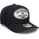 dunkelblaue-gebogene-snapback-kappe-9seventy-stretch-snap-patch-der-new-york-yankees-mlb-von-new-era