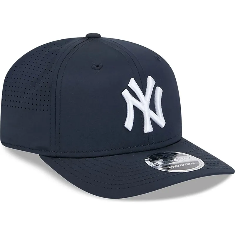 dunkelblaue-gebogene-snapback-kappe-9seventy-stretch-snap-perf-der-new-york-yankees-mlb-von-new-era dunkelblaue-gebogene-snapback-kappe-9seventy-stretch-snap-perf-der-new-york-yankees-mlb-von-new-era
