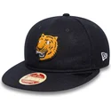 marineblaue-verstellbare-flache-kappe-9fifty-retro-crown-heritage-der-detroit-tigers-mlb-von-new-era