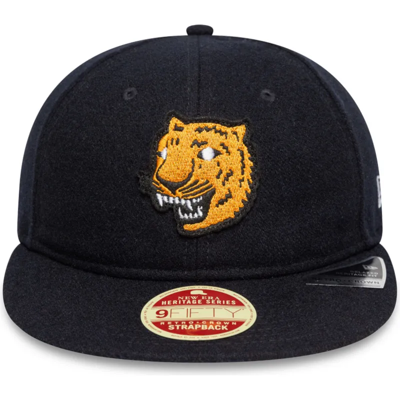 marineblaue-verstellbare-flache-kappe-9fifty-retro-crown-heritage-der-detroit-tigers-mlb-von-new-era