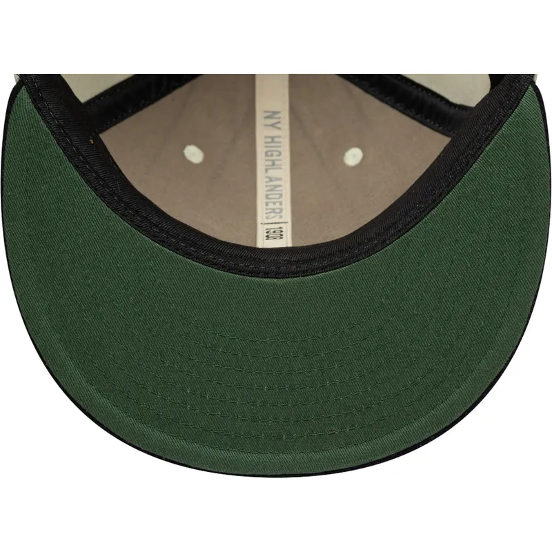 beige-und-marineblaue-verstellbare-flache-kappe-9fifty-retro-crown-heritage-der-new-york-yankees-mlb-von-new-era