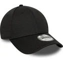 schwarze-snapback-cap-mit-gebogenem-schirm-und-schwarzem-logo-9forty-flawless-mesh-der-new-york-yankees-mlb-von-new-era