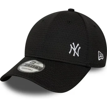 Schwarze gebogene Snapback-Kappe 9FORTY Flawless Mesh der New York Yankees MLB von New Era