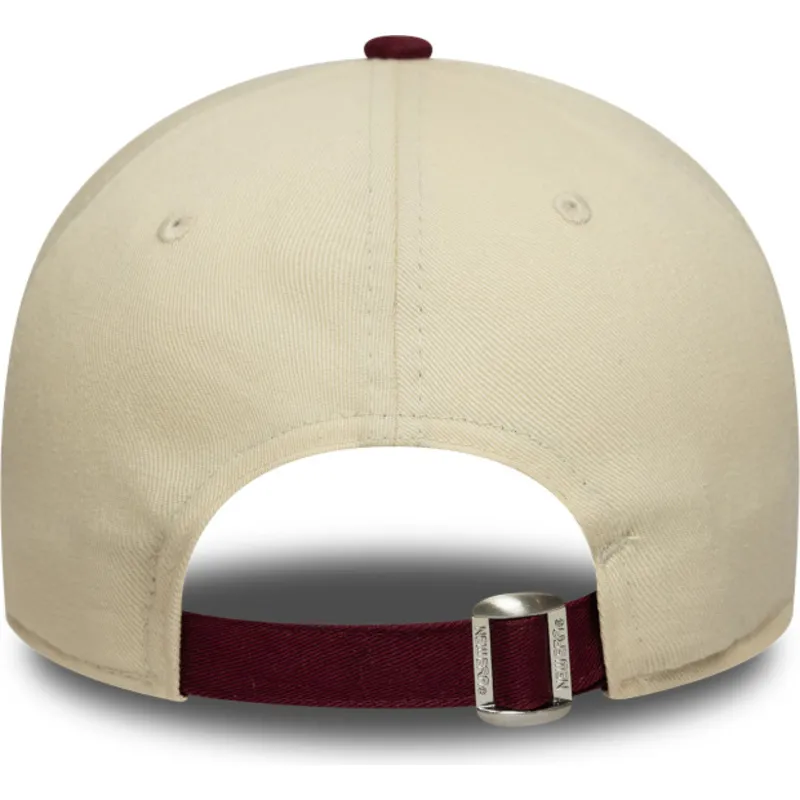 beige-und-weinrote-verstellbare-curved-cap-9twenty-garfield-und-odie-von-new-era