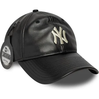 Schwarze verstellbare 9TWENTY Leder-Cap New York Yankees MLB von New Era