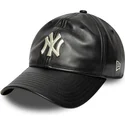 schwarze-verstellbare-9twenty-leder-cap-new-york-yankees-mlb-von-new-era