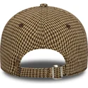 verstellbare-braune-9twenty-houndstooth-kappe-der-los-angeles-dodgers-mlb-von-new-era
