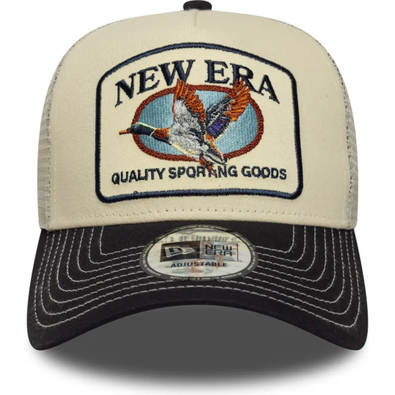 trucker-cap-beige-und-marineblau-a-frame-animal-patch-ente-von-new-era
