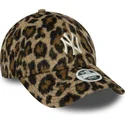 new-era-new-york-yankees-mlb-9forty-cosy-animal-damen-verstellbare-leoparden-kappe