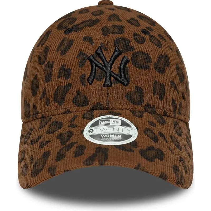 damen-verstellbare-curved-cap-leopard-9forty-leopard-cord-new-york-yankees-mlb-von-new-era