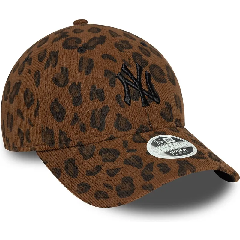 damen-verstellbare-curved-cap-leopard-9forty-leopard-cord-new-york-yankees-mlb-von-new-era