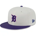 beige-und-violette-anliegende-flat-cap-59fifty-clr-dvlp-der-detroit-tigers-mlb-von-new-era