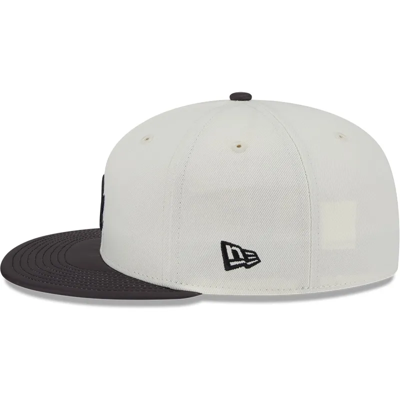 beige-und-schwarze-anliegende-flat-cap-59fifty-clr-dvlp-der-los-angeles-dodgers-mlb-von-new-era