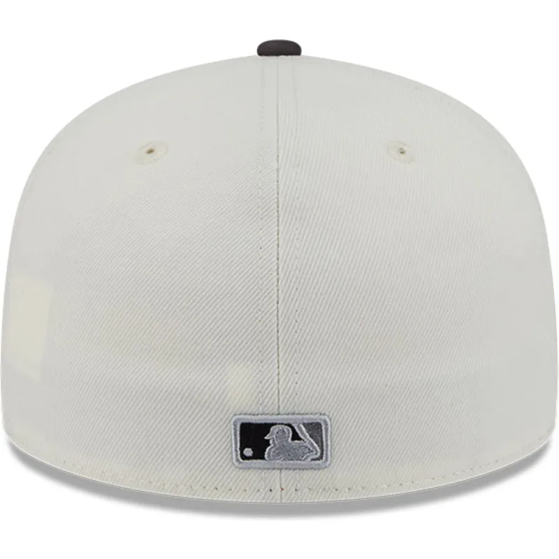 beige-und-schwarze-anliegende-flat-cap-59fifty-clr-dvlp-der-los-angeles-dodgers-mlb-von-new-era