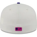 beige-und-violette-anliegende-flat-cap-59fifty-clr-dvlp-der-los-angeles-dodgers-mlb-von-new-era