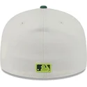beige-und-grune-anliegende-flat-cap-59fifty-clr-dvlp-der-oakland-athletics-mlb-von-new-era