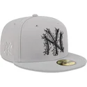 graue-angepasste-59fifty-cracked-flatcap-der-new-york-yankees-mlb-von-new-era