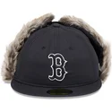 59fifty-boston-red-sox-mlb-new-era-schwarze-flat-cap-mit-winter-ohrenklappen