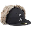 schwarze-enganliegende-59fifty-flatcap-winter-dog-ear-der-boston-red-sox-mlb-von-new-era