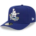 blaue-gebogene-verstellbare-59fifty-a-frame-cartoon-kappe-der-los-angeles-dodgers-mlb-von-new-era