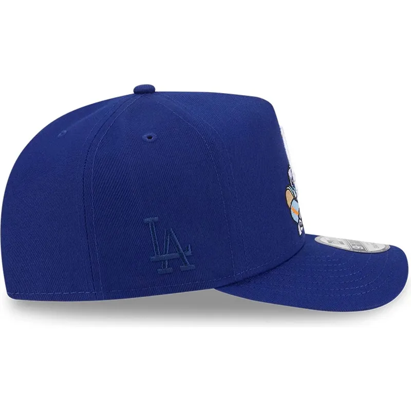 blaue-gebogene-snapback-kappe-9fifty-a-frame-cartoon-der-los-angeles-dodgers-mlb-von-new-era