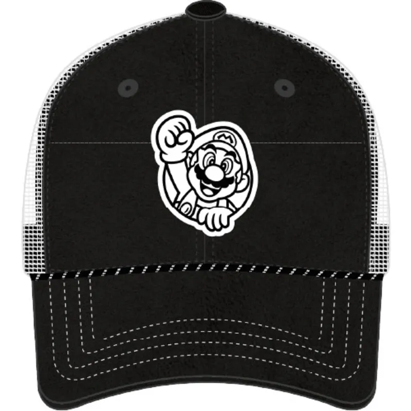 schwarze-trucker-cap-mario-smb2-nig-super-mario-bros-von-capslab
