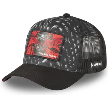 Schwarze Trucker-Cap Dracarys Fire And Blood GOT BLO Game of Thrones von Capslab