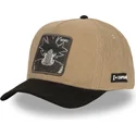 braune-und-schwarze-gebogene-snapback-kappe-son-goku-dbs7-uni-dragon-ball-von-capslab