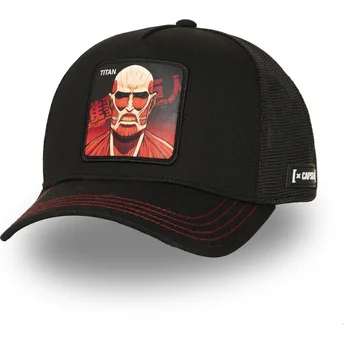 Trucker-Cap schwarz Kolossaler Titan AOT2 TIT Attack On Titan von Capslab