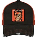 trucker-cap-schwarz-und-orange-david-bowie-dead-stars-still-burn-fam-dea-famous-von-capslab