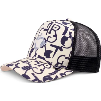 Beige und schwarze Trucker-Kappe Simple Aztek HFT von Djinns
