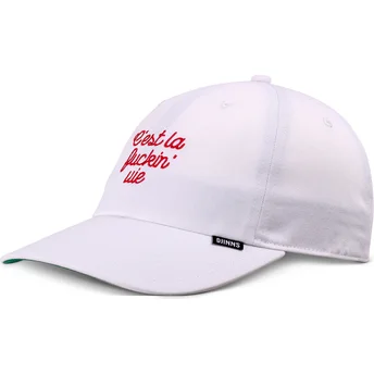 Verstellbare weiße Curved Cap C'est La Fuckin Vie von Djinns