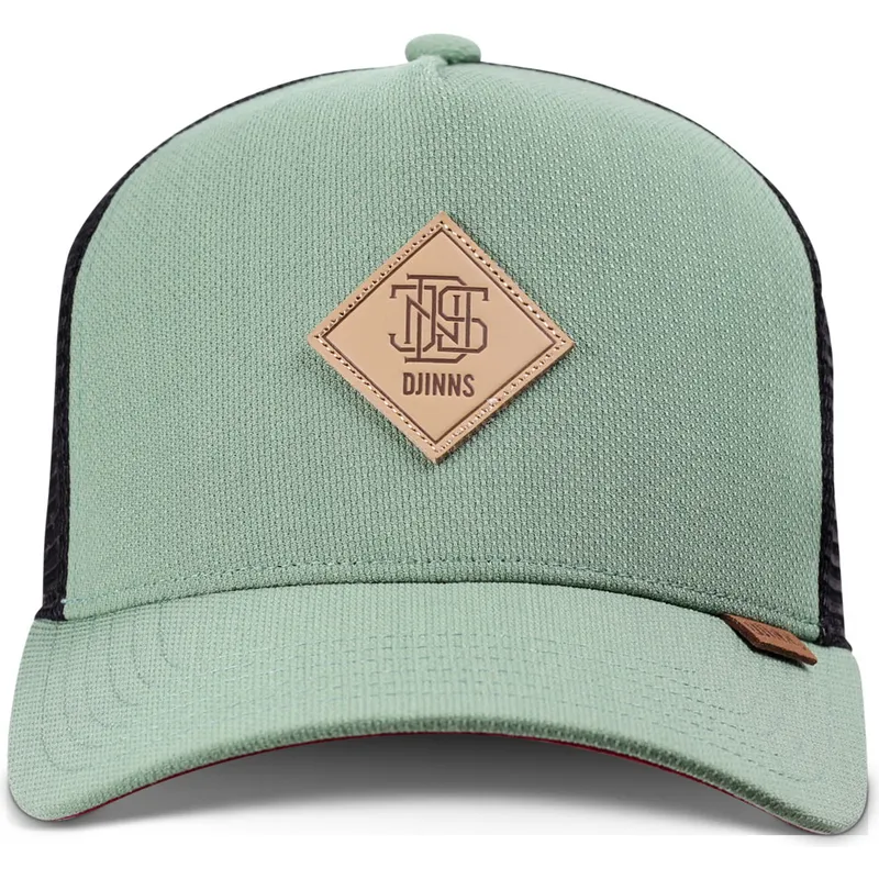 grune-und-schwarze-trucker-kappe-plainlace-hft-von-djinns