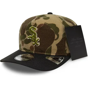 Verstellbare gebogene Tarnkappe 19TWENTY Gebürstete Baumwolle Three Looms Duck der Chicago White Sox MLB von New Era
