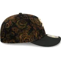 schwarze-gebogene-kappe-59fifty-low-profile-floral-cord-three-looms-bedruckter-kord-von-chicago-white-sox-mlb-von-new-era