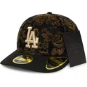 schwarze-gebogene-angepasste-59fifty-low-profile-floral-cord-three-looms-printed-corduroy-kappe-der-los-angeles-dodgers-mlb-von-