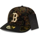 boston-red-sox-mlb-new-era-59fifty-low-profile-floral-cord-three-looms-bedruckte-kord-kappe-in-schwarz