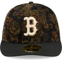 boston-red-sox-mlb-new-era-59fifty-low-profile-floral-cord-three-looms-bedruckte-kord-kappe-in-schwarz