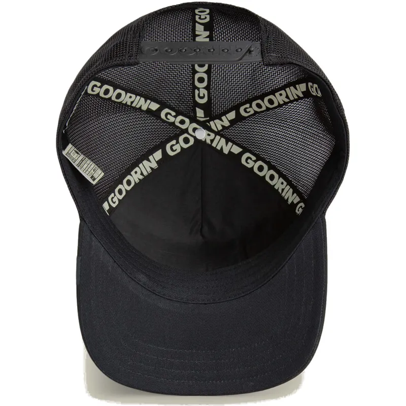 schwarze-trucker-kappe-hahn-cock-golden-suede-the-farm-von-goorin-bros