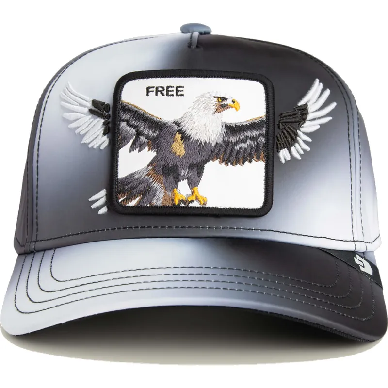 schwarze-gebogene-snapback-kappe-adler-free-steal-this-hat-wings-the-farm-von-goorin-bros