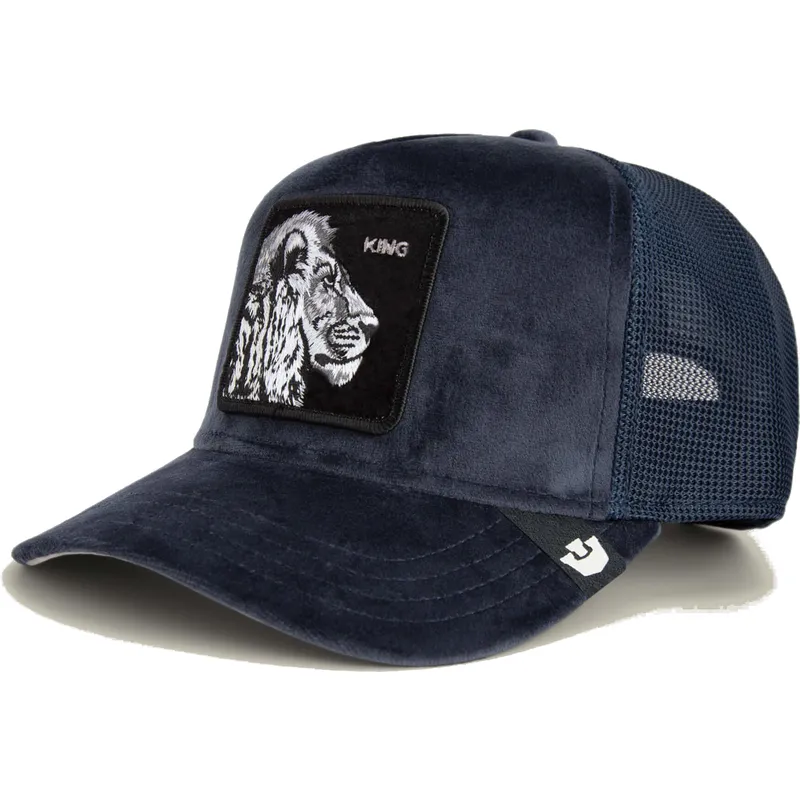 trucker-cap-marineblau-lowe-king-lion-velour-the-farm-von-goorin-bros